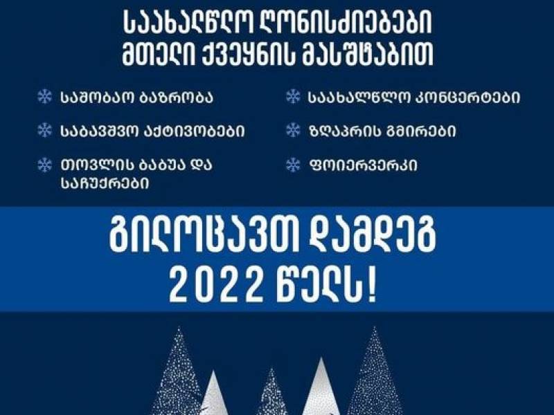 საახალწლო ღონისძიებები მთელი ქვეყნის მასშტაბით